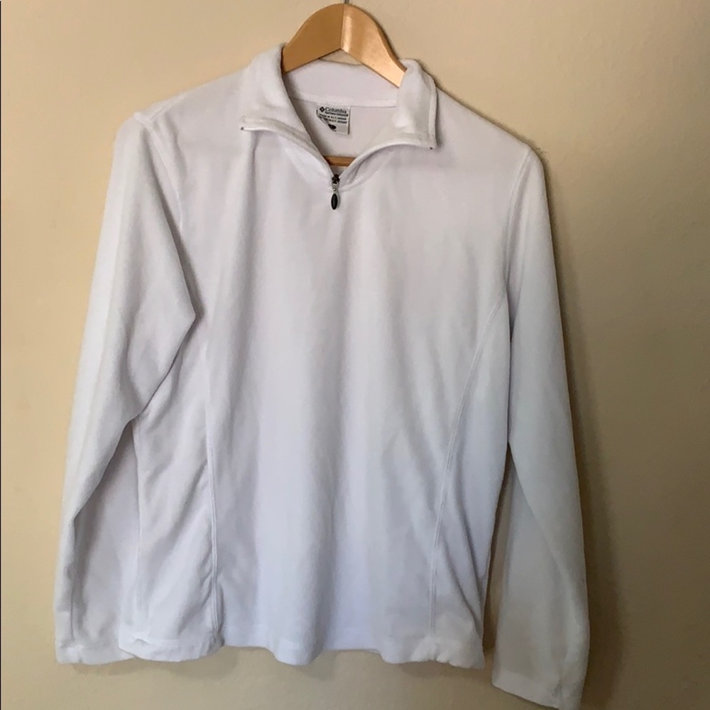 Columbia long sleeve white quarter zip  fl…